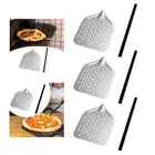 Pizza Turning Peel Non Stick Space Saving with Detachable Handle with Holes