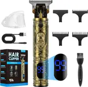 Hair Clippers for Men, T Blade Beard Trimmer, Professional Zero Gapped Hair Trimmer with LCD Display