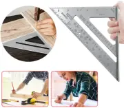 1x 7" Aluminum Alloy Ruler Speed Angle Square Tool Triangle Ruler