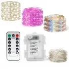8 Modes 5M 10M LED Fairy String Lights Battery Operated Timer Remote Control US