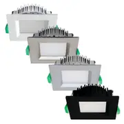 92mm LED Downlight 12w White, Chrome, Silver, Black CCT ICDLS12 Eurotech