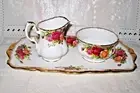 Royal Albert Doulton China ~ OLD COUNTRY ROSES CREAMER AND SUGAR. BOWL
