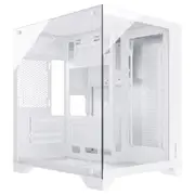 Fortrek 83457 Clarity Cube Gaming PC Case with Glass Sides, Computer Case for Gamer Compatible with Micro ATX/ ITX, White