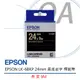 【原廠公司貨】EPSON LK-6BKP 24mm 黑底金字 標籤帶