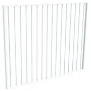 ProtectorAl 1470 x 1200mm Pearl White Aluminium Flat Top Garden Gate