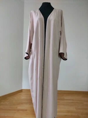 Ethnic style linen chapan with thread embroidery