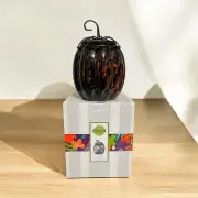 RARE Scentsy TIGER'S EYE PUMPKIN Wax GLASS GLOW Warmer Halloween RETIRED NEW
