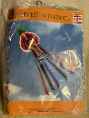 Thanksgiving Turkey Windsock Vintage Garden Porch Holiday Decoration Flag 90s
