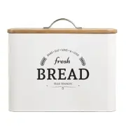 Extra Large White Farmhouse Bread Box for Kitchen Countertop - Breadbox Holde...