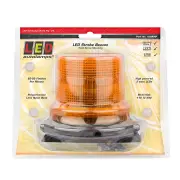 LED Autolamps Amber Emergency Warning Strobe Beacon Light Fixed Mount Lamp