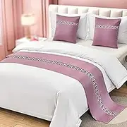 Bed Runner Geometric Line Bed Scarf Protection Modern Hotel Home Bedding Scarves Decoration Bedspread King Size Durable Soft Bed Tail Towel,B-50 * 180CM