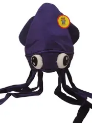 Squid w Tentacles Purple Velour Costume Hat Halloween Cosplay Adult OSFM