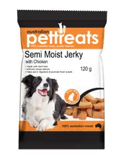 Semi Moist Jerky with Chicken Dog Treats (120 Gram) Australian Pet Treats