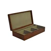 Leatherkart Leather Cufflinks / Tie-Pin Box - Tan