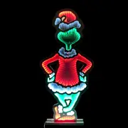 Infinity LED Mirror Light Standing Grinch 90cm