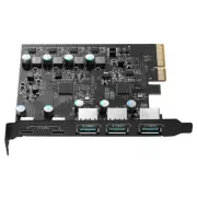 1pc PCIe Slot to USB 3.2 Gen 2 Expansion Card 10 Gbps 3 Type A & 2 Type C Ports