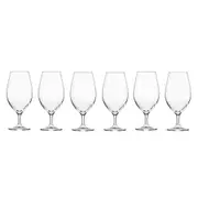 6pc Krosno Harmony Collection 400ml Beer/Brandy/Spirit Glass Barware/Bar Glasses
