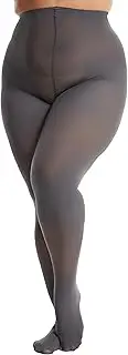 [Frola] Plus Size Tights for Women Semi Opaque Control Top High Waist Stockings 60 Denier Women's Pantyhose 2X 3X 4X 5X
