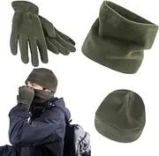 [Generic] Winter Hats Three Piece Set - Elastic Cold Weather Scarves,Simple Fashion Multi-Functional Winter Accessory for Cycling Snowboarding Skating