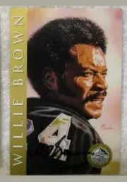 LEGEND HALL OF FAME GREAT OAKLAND WILLIE BROWN NFL SIGNED POSTCARD