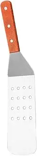 PRETYZOOM Stainless Steel Steak Spatula with Wooden Handle BBQ Turner for Flipping Meat Fish Eggs Pancakes Easy to Clean Dishwasher Safe Grill Tool for Home Restaurant Use