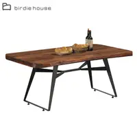 在飛比找PChome24h購物優惠-Birdie-賈斯汀5.3尺實木鐵藝工業風餐桌/會議桌/長桌