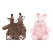 2pc Annabel Trends Plush Chubby Bubby Kids/Children Toy Bull & Bunny 0y+
