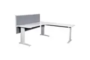 SUMMIT CORNER WORKSTATION White Frame Modesty Panel