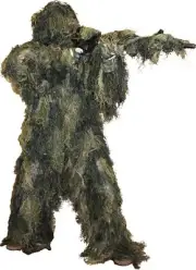 Ghillie Suit 5 Piece Woodland CamoPaintball Fire Retardant Xl/2xl Use as Costume