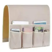 Sofa Armrest Organizer Non-Slip Arm Chair Hanging Caddy Remote 35"x19" Beige