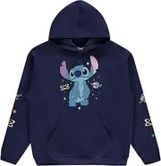 [Disney] Ladies Lilo and Stitch Sweatshirt - Ladies Classic Lilo and Stitch Hoodie Sweatshirt