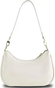 [KUNZHAN] Shoulder Bags for Women Leather Cute Hobo Tote Handbag Under the Arm Purses Mini Clutch Purse with Zipper Closure