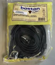 3 Motorola Boston Leather Fireman's Radio Straps w/ Button Back Holder