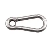 316 STAINLESS STEEL CARABINER SPRING CLIP W/ EYE KEY LOCK 1/4 (S0121-K060)