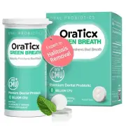 OraTicx Green Breath Oral Care Probiotics, Naturally Support Freshens Bad Bre...