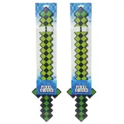 2x Pixel Art Sword 60cm Kids/Children 5+ Game Roleplay Battle Foam Weapon