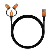 Hahnel 3-in-1 USB Cable - Lightning, Micro USB & USB-C