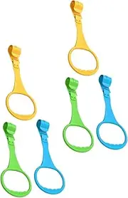 Toyvian 6pcs Toddler Pull up Rings Crib Hanging Rings for Boys and Girls Bed Hand Exercise Arm Strength Toys