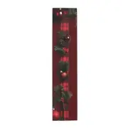 Plaid Christmas Table Runner - Red Plaid and Pine Cone Design, Holiday Decor