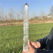 3.58LB Natural Clear Quartz Obelisk Quartz Crystal Point Wand Tower Healing