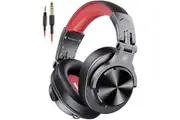 OneOdio A71 Hi-Res Studio Recording Headphones - Wired Over Ear Headphones with SharePort, Professional Monitoring & Mixing Foldable Headphones with Stereo Sound (Red)