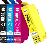TAAUS 604XL Ink Cartridges Compatible for Epson XP-2200, XP-3200, XP-4200, WF-2910, WF-2930, WF-2950 Printer (1 Black, 1 Cyan, 1 Magenta, 1 Yellow) 4 Pack
