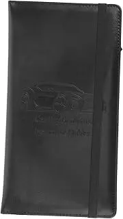 [WATIIFUFU] Credit Cards Wallet Id Holder for Drivers License Auto Insurance Document Car Registration Card Pu Leather Black Small Lightweight