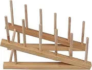 Kezvmhy Kids Puzzle Holder Rack, Wooden Puzzle Rack - Wooden Puzzle Stand for Toddlers - Kids Puzzle Shelf, Multifunctional Kitchen Dish Rack, Puzzle Craft Display Stand