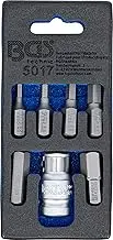 BGS 5017 | Screwdriver Bit Set | External Hexagon Drive 10 mm (3/8 Inch) | Hex Socket | 7 Pieces