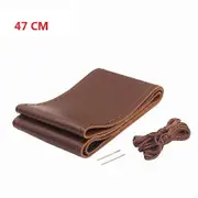 Genuine Leather 42/45/47/50 CM Bus Truck Car Steering Wheel Cover For BENZ IVECO Cummins TRUCK Bus Van Lorry Coffee 47CM
