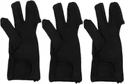 BESTYASH Thermal Insulated Gloves for Men Heat Blocking Gloves Styling Mitts 3 Fingers for Curling Iron Safe