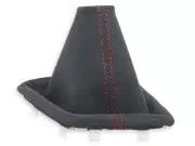 FITS HYUNDAI i20N 2021-2024 GEAR SHIFT BOOT STICK GAITER ALCANTARA STITCH RED