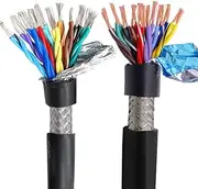 22AWG 26AWG 24AWG 5 Meters 2-16 core Twisted Pair Shielded Cable PVC Pure Copper core Communication Signal Soft Control Cable(16cores 22 AWG 0.3MM,1 Meters)