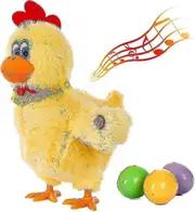 Chicken Animal Toy Doll Laying Egg Electric Crazy Plush Chicken With Sound Music